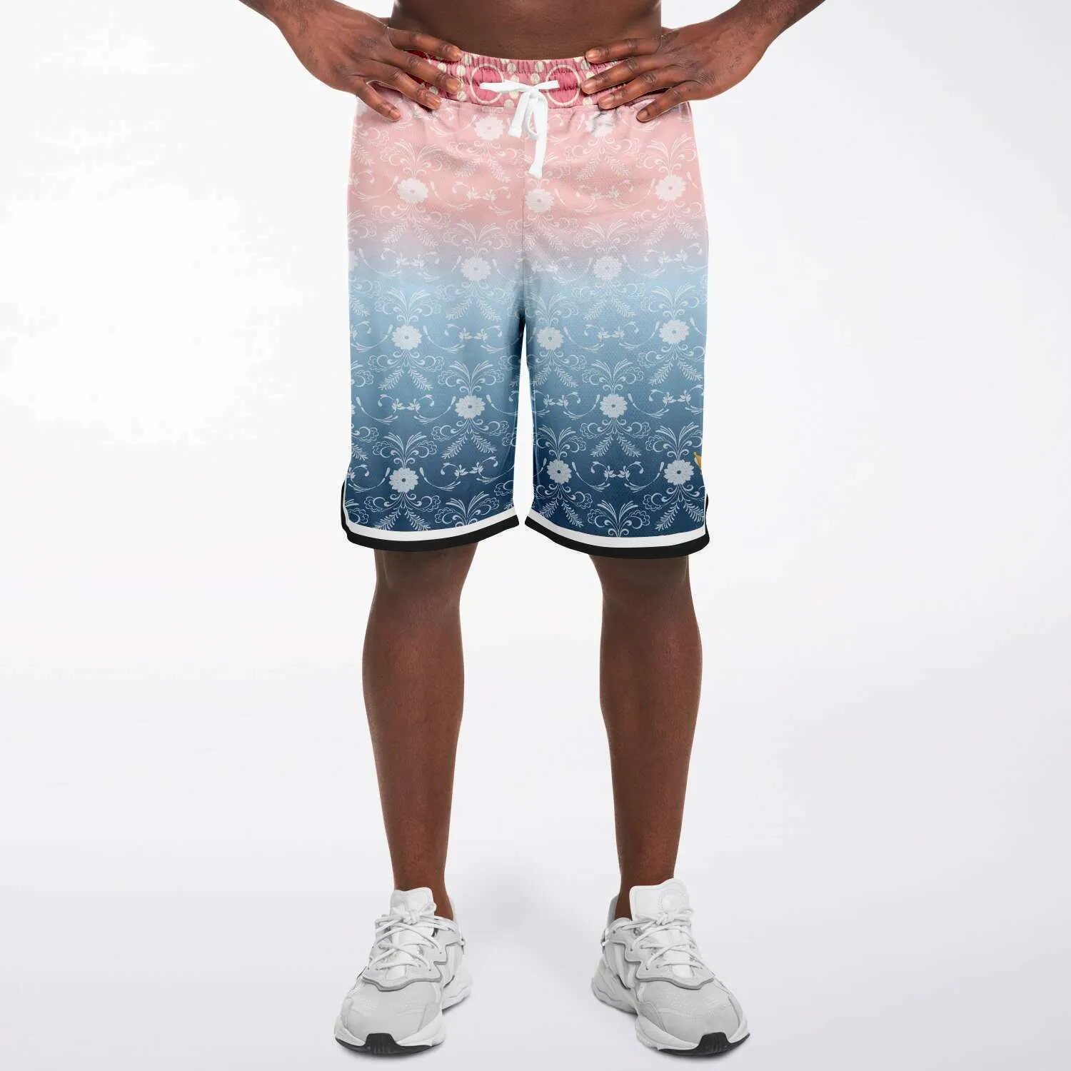 Pink Glacier Unisex Basketball Shorts