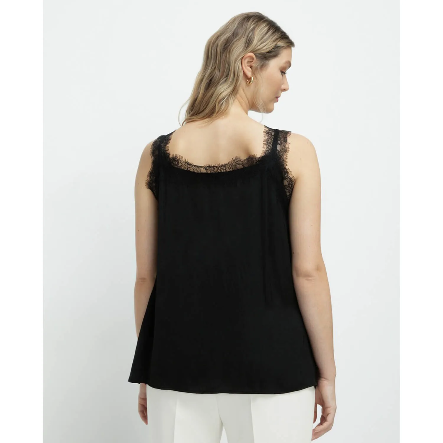 Plain-Coloured Camisole Top - Black