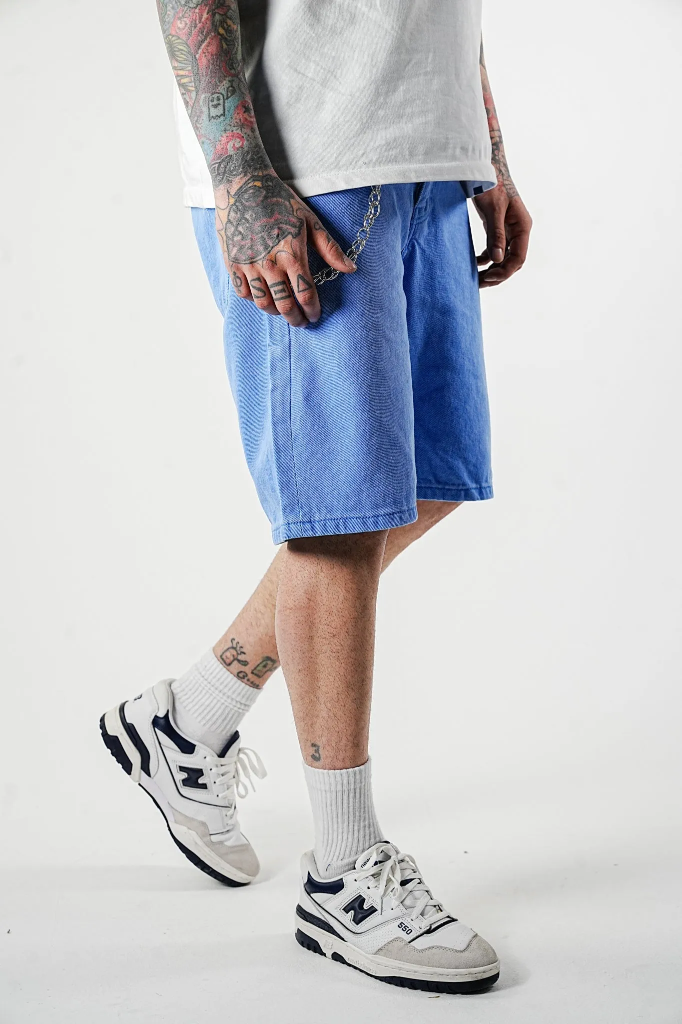 Premium Basic Blue Denim Shorts