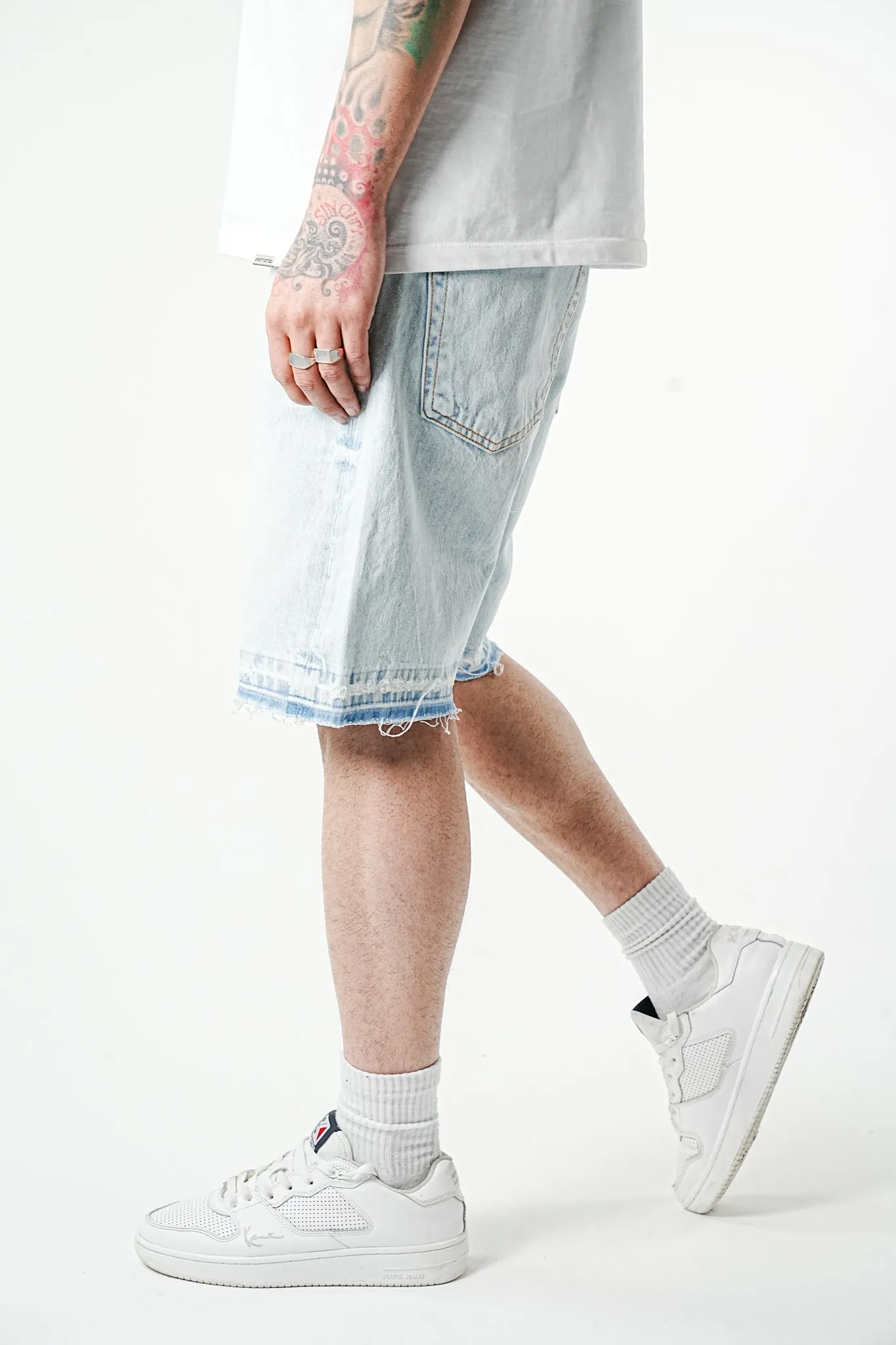 Premium Free Cut Light Blue Denim Shorts