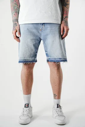 Premium Free Cut Mid Blue Denim Shorts