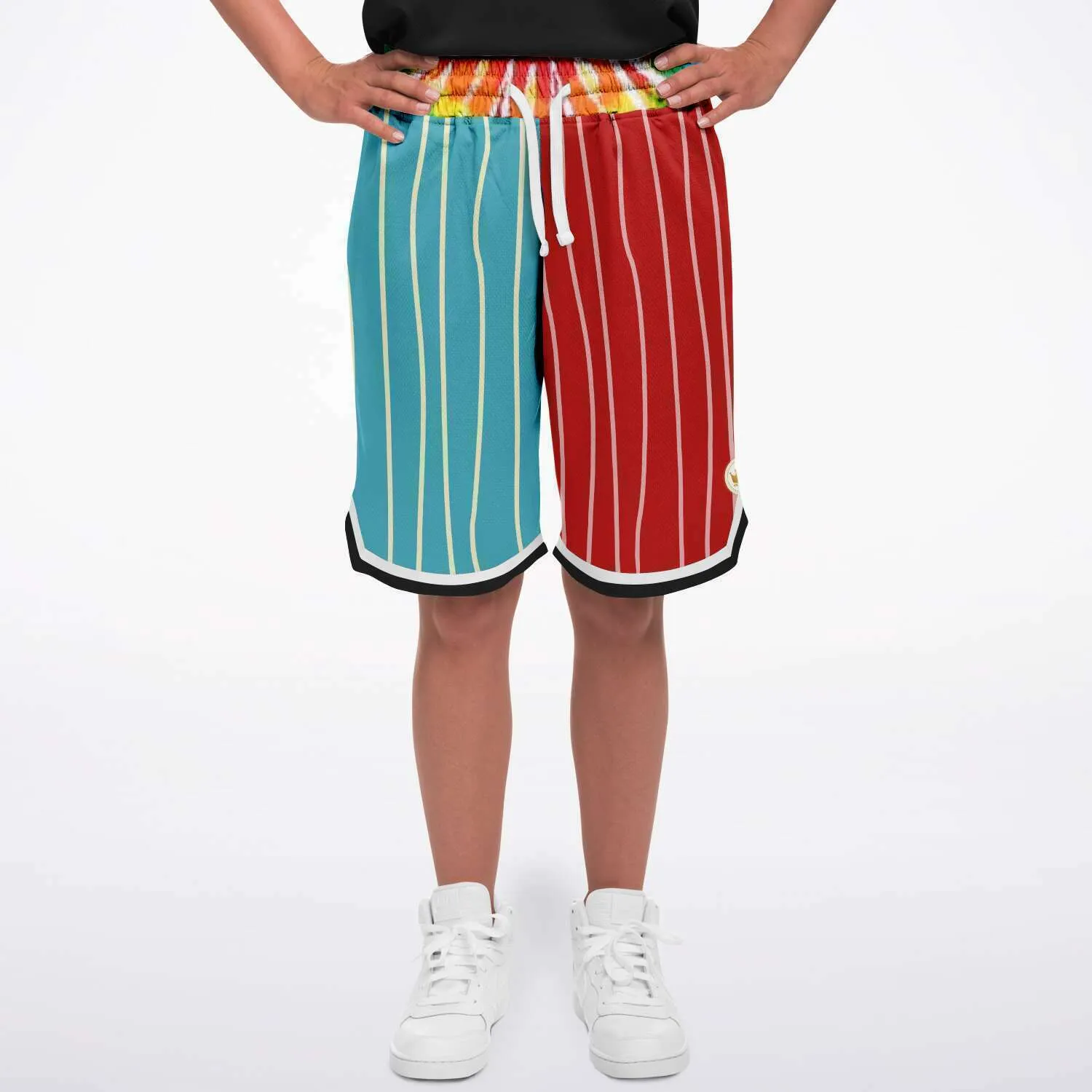 Rainbow Swirl Unisex Basketball Shorts