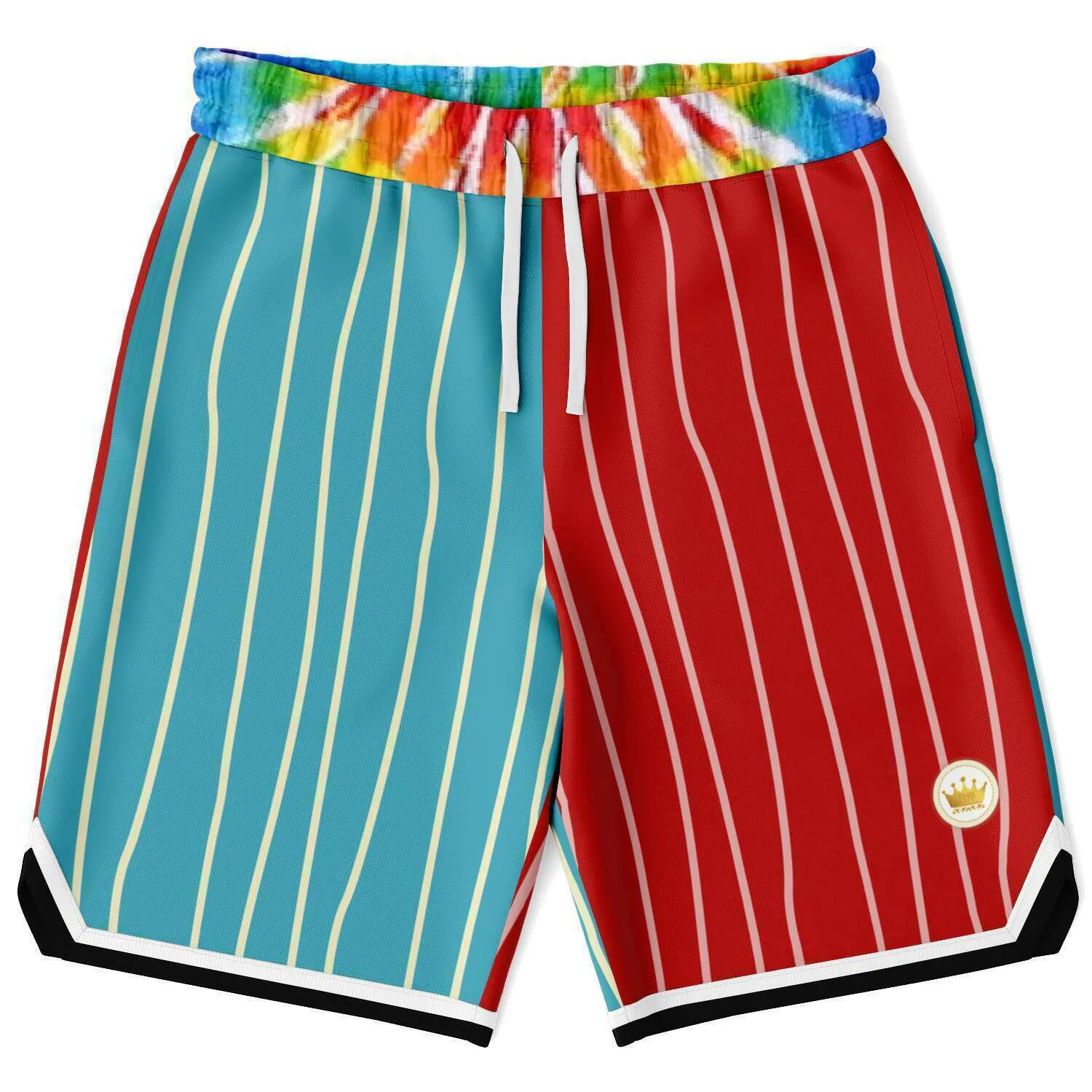 Rainbow Swirl Unisex Basketball Shorts