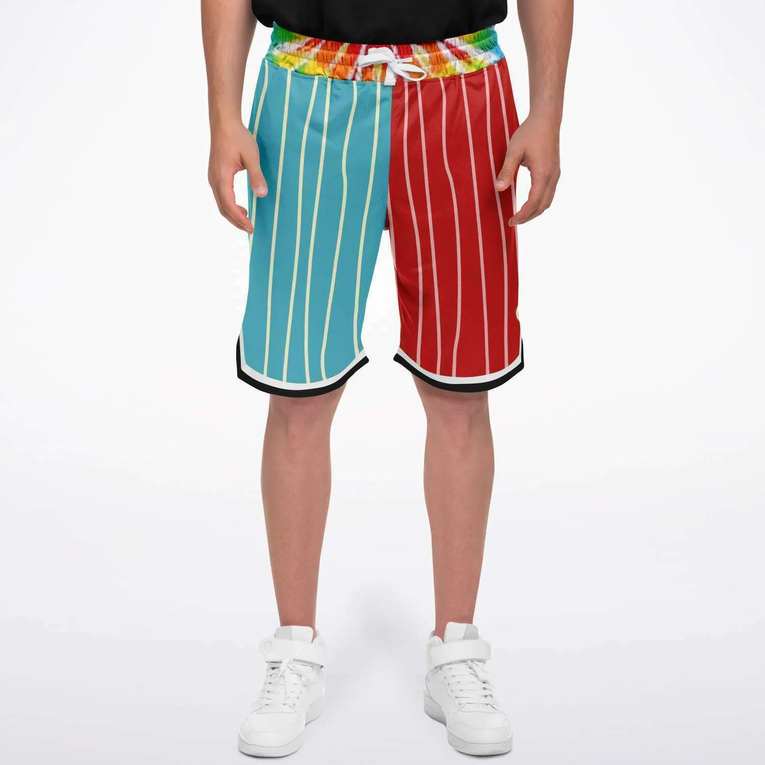 Rainbow Swirl Unisex Basketball Shorts