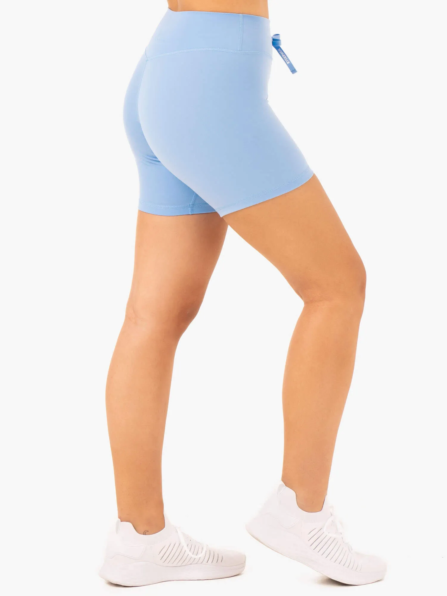 Replay High Waisted Shorts - Sky Blue