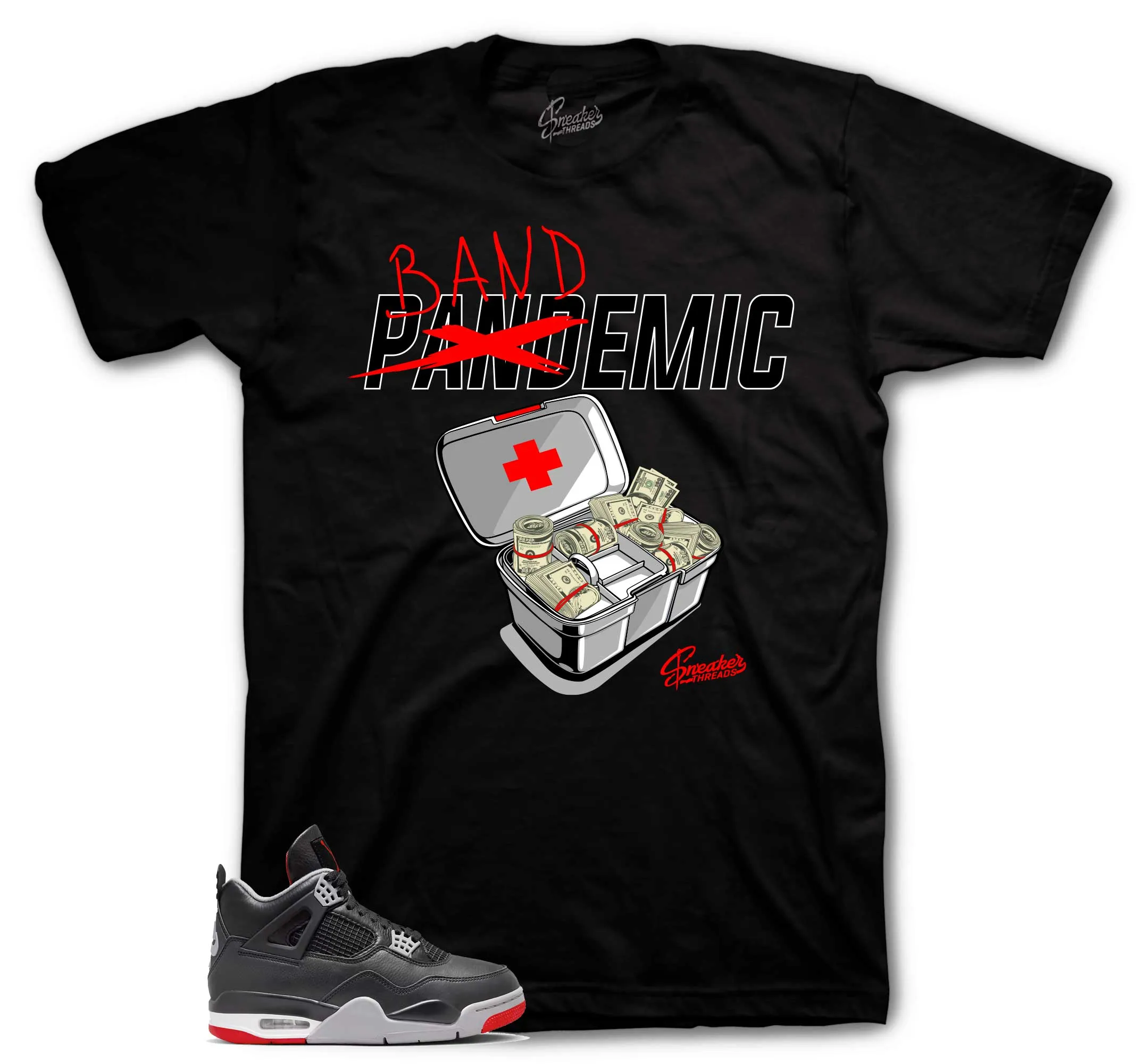 Retro 4 Bred Bandemic Shirt