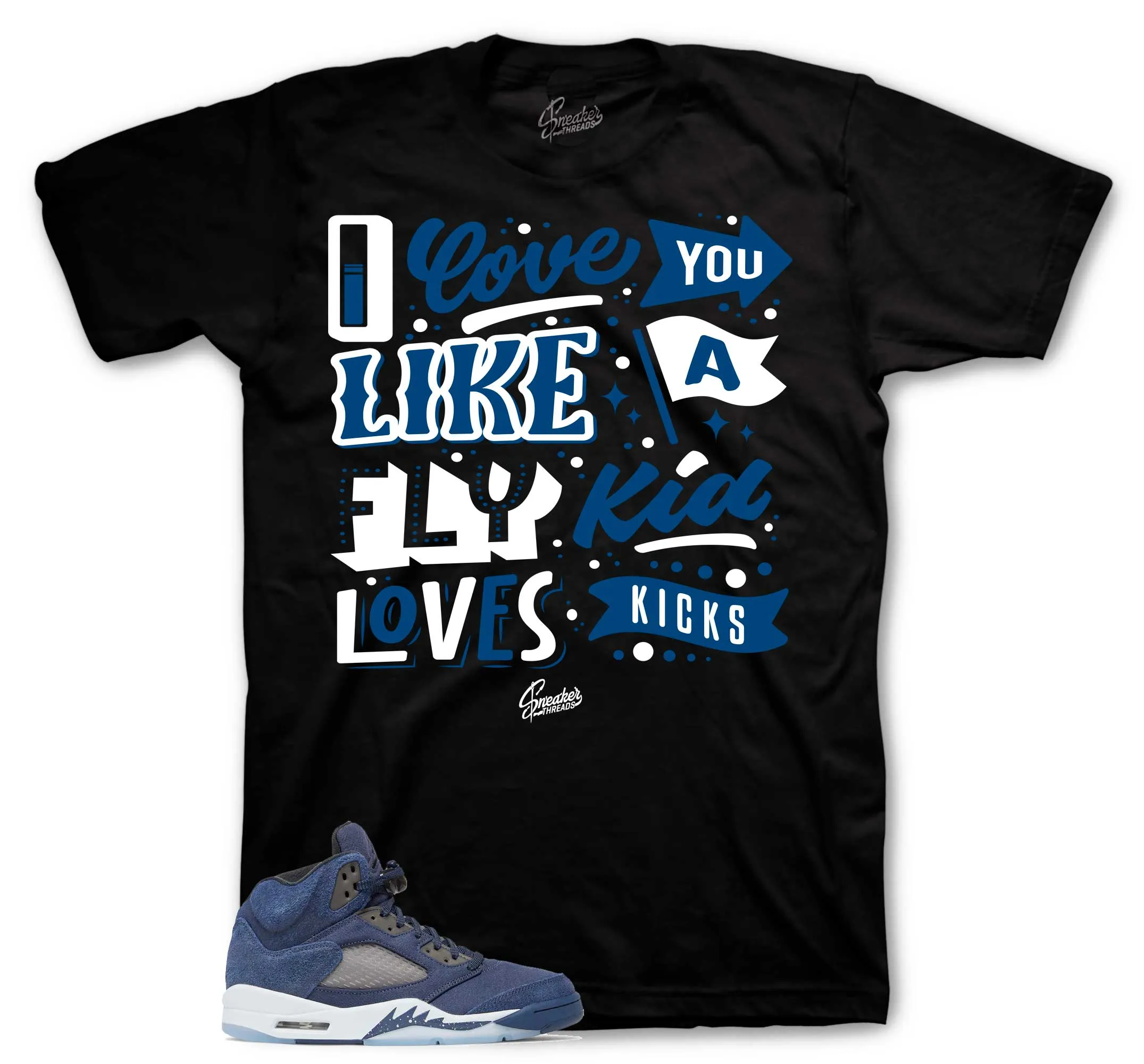 Retro 5 Midnight Navy Love Kicks Shirt