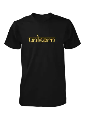 Sanskrit unlearn - Relaxed Fit Black T-Shirt