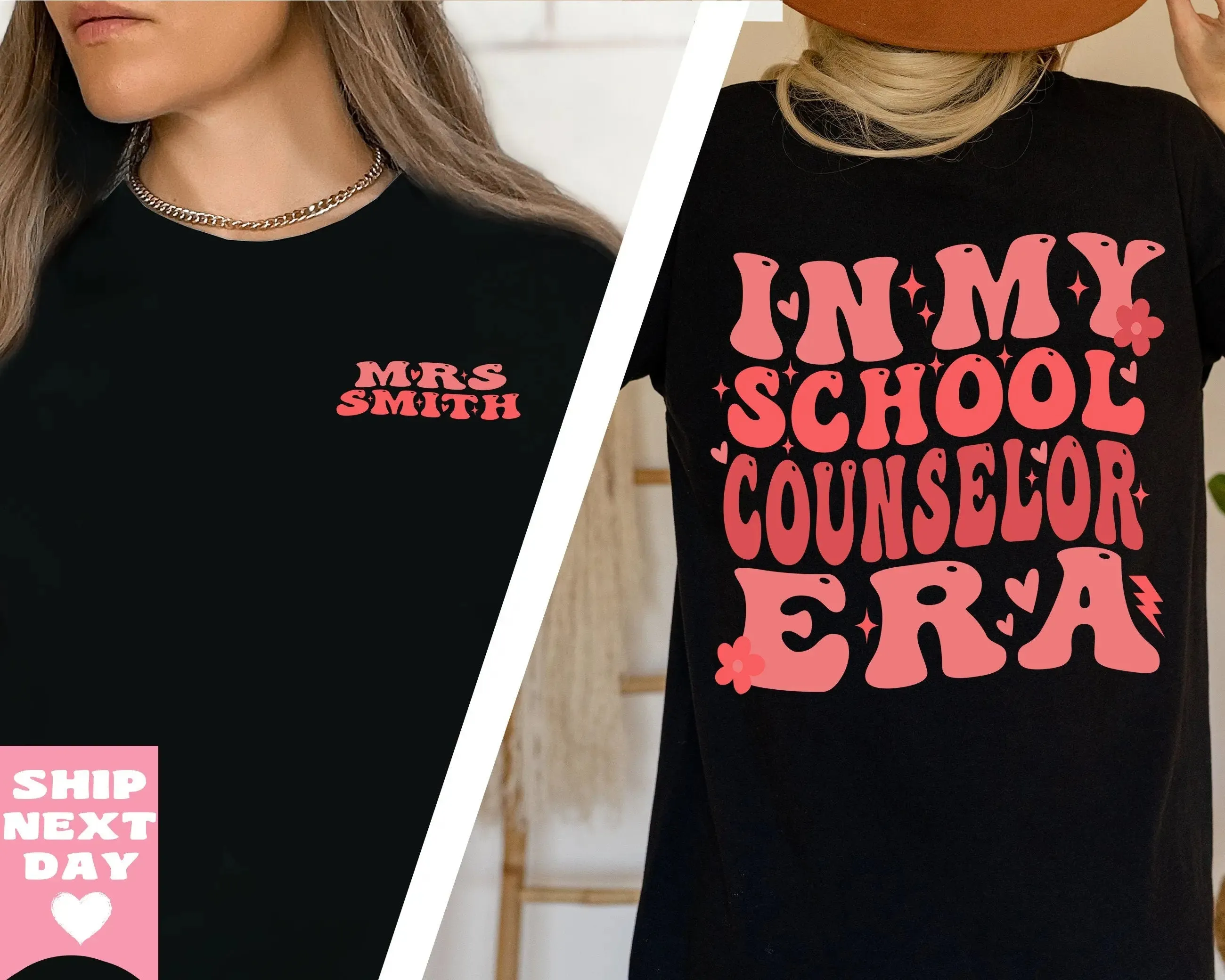 School Counselor Groovy Shirt, Personalized Counselor Shirt, School Counselor Gift, Counselor Era, Back To School Shirt,