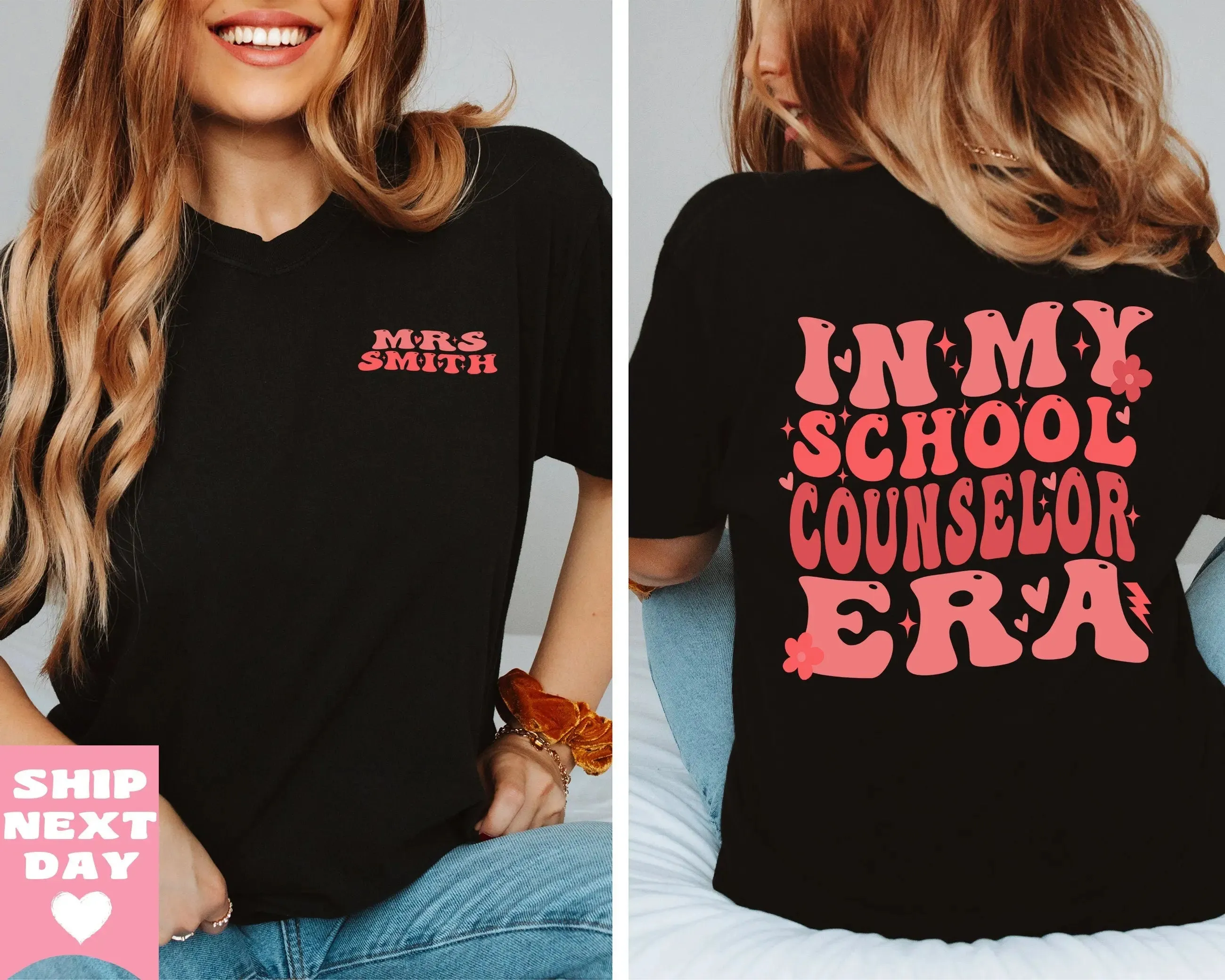 School Counselor Groovy Shirt, Personalized Counselor Shirt, School Counselor Gift, Counselor Era, Back To School Shirt,