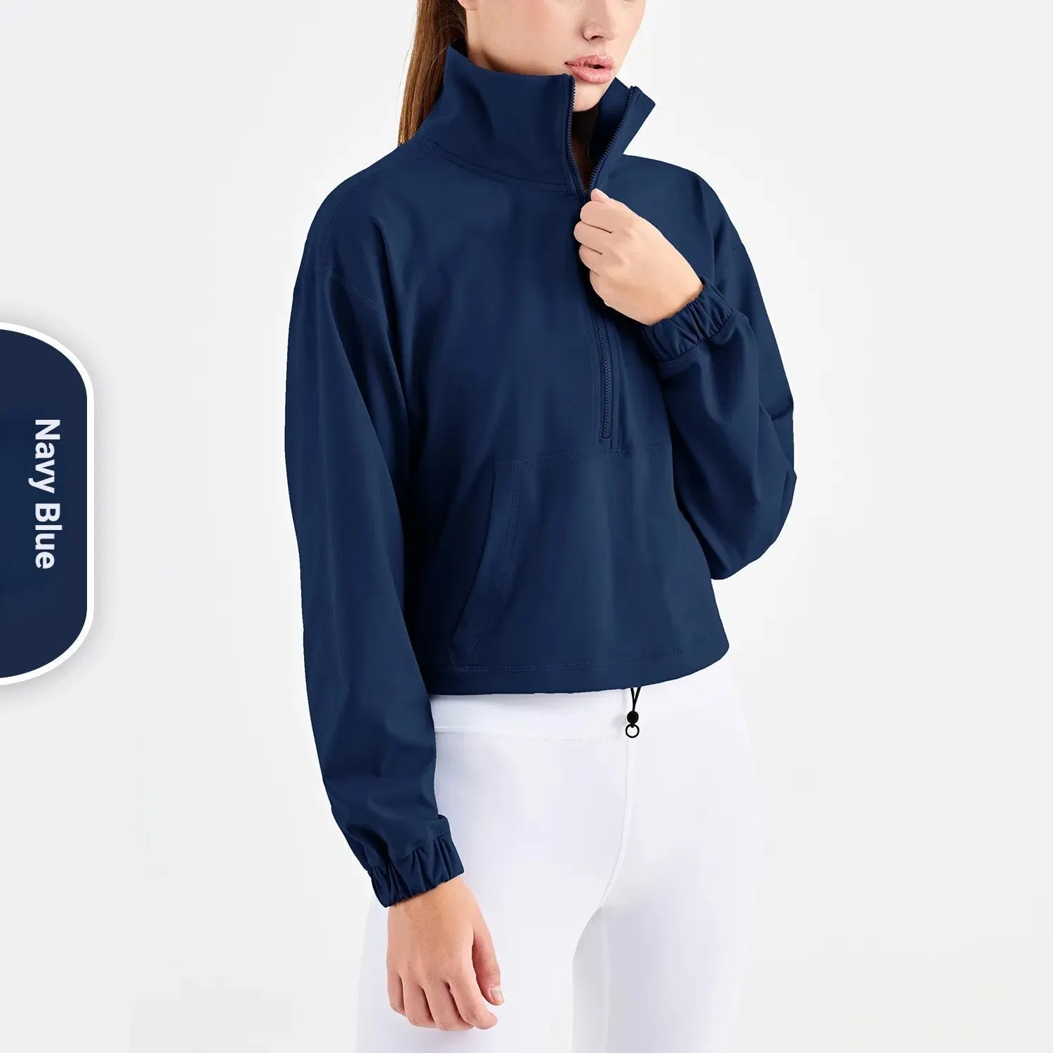 Scuba Autumn and Winter Women's Half Zipper Thickened Thermal Insulation Sports Gym Outdoor Sports Stand Collar Jacket