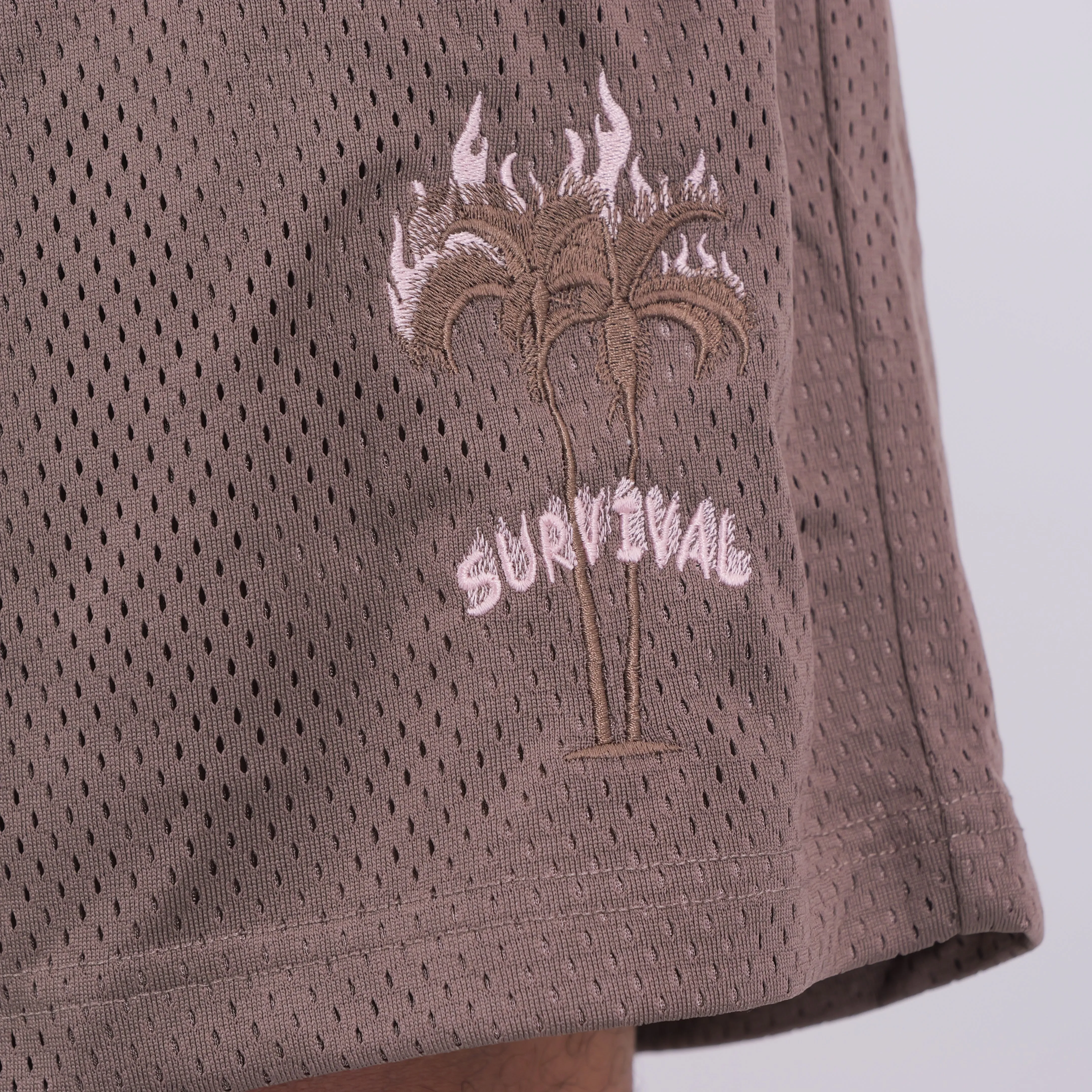 SHADY ISLAND MESH SHORTS TAUPE