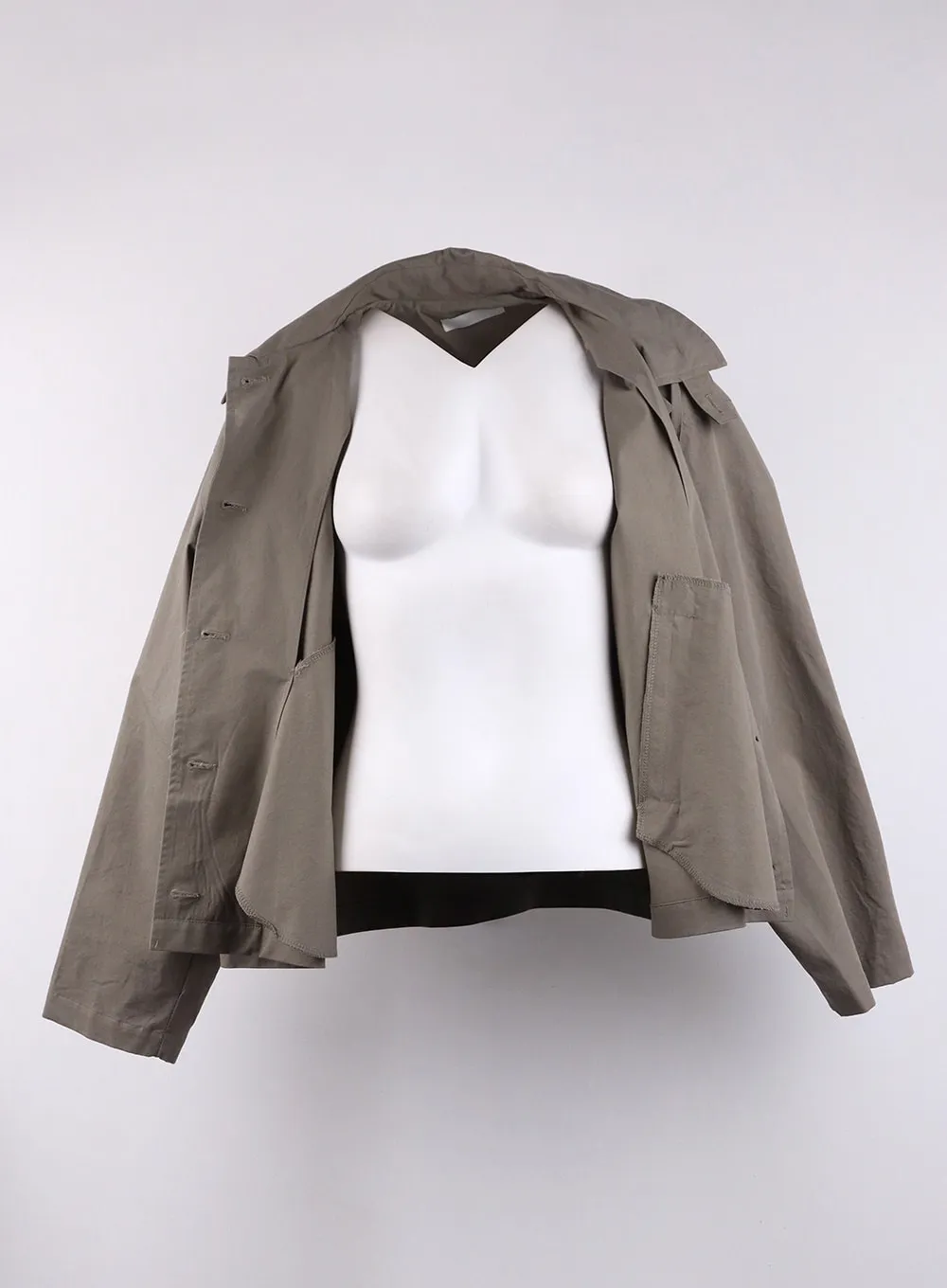 Solid Hooded Crop Trench Coat CJ419