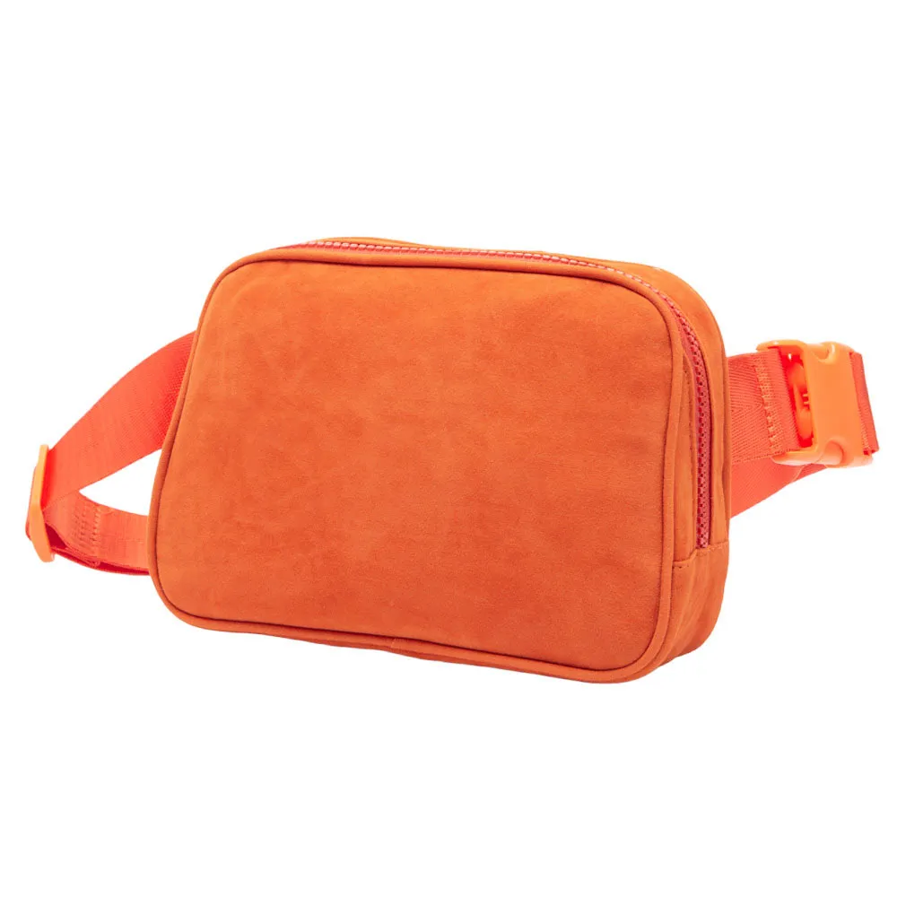 Solid Sling Bag Fanny Pack Velvet Belt Bag