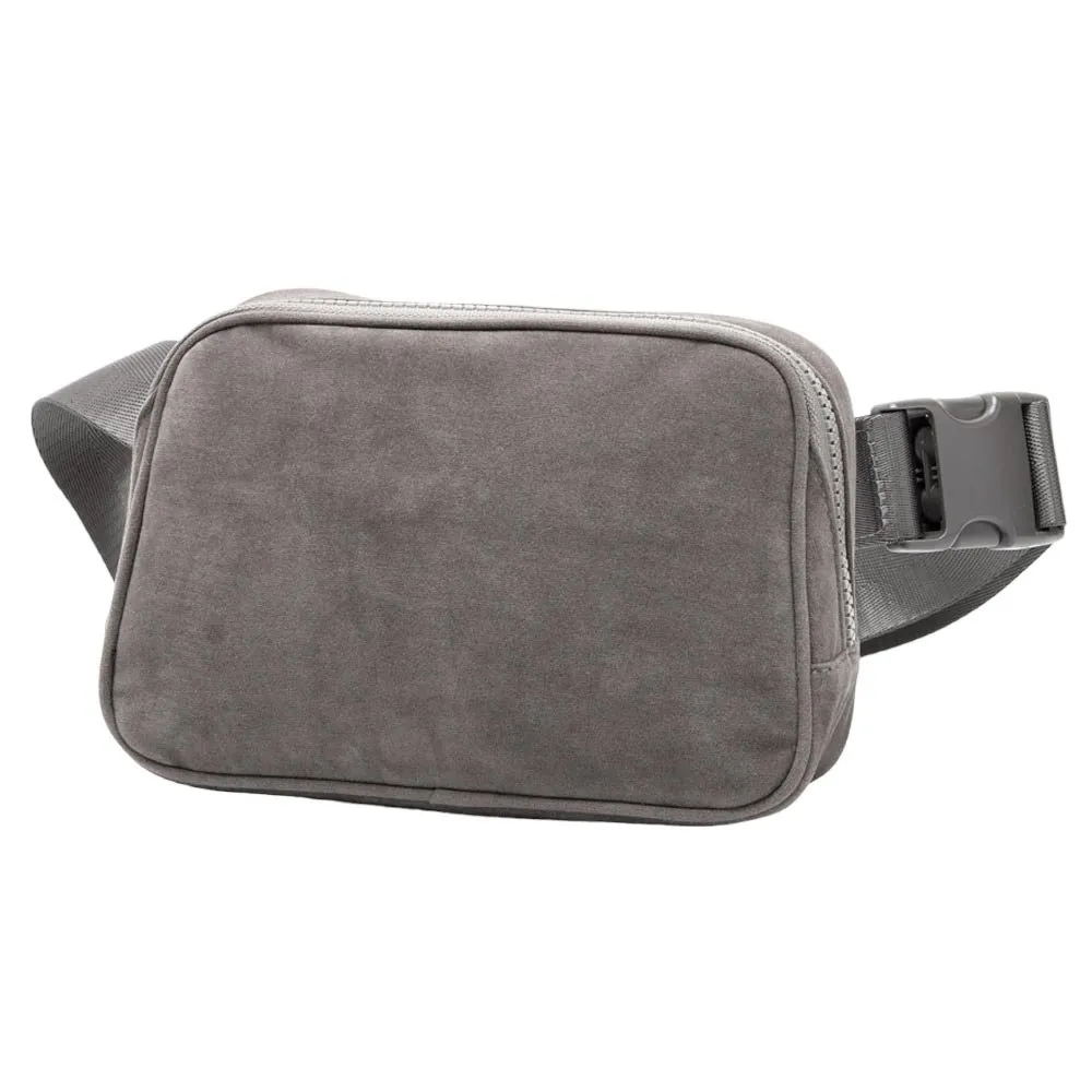 Solid Sling Bag Fanny Pack Velvet Belt Bag