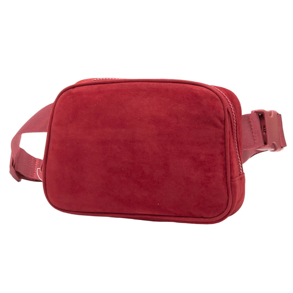 Solid Sling Bag Fanny Pack Velvet Belt Bag