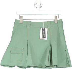 somethingnew Green Chloe Frater Mini Skirt UK S