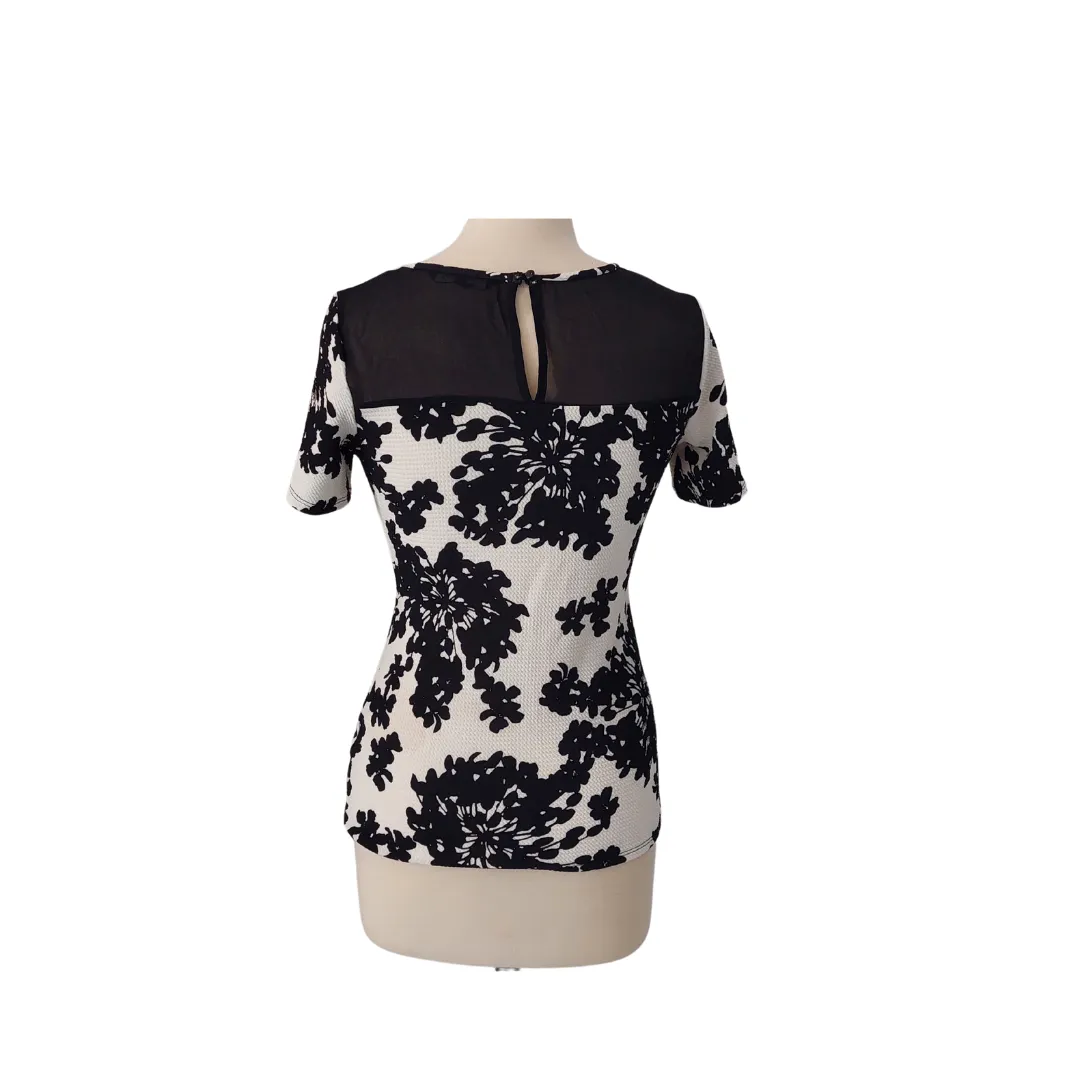 The Collection By Debenhams Black & White Printed Short Sleeves Top | Pre Loved |