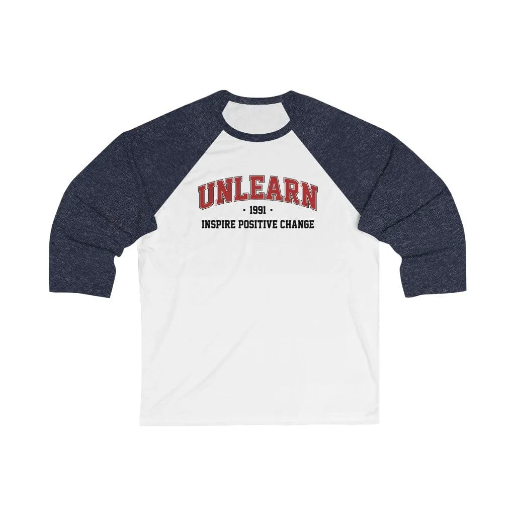 unlearn Varsity - 3/4 Sleeve Baseball T-shirt