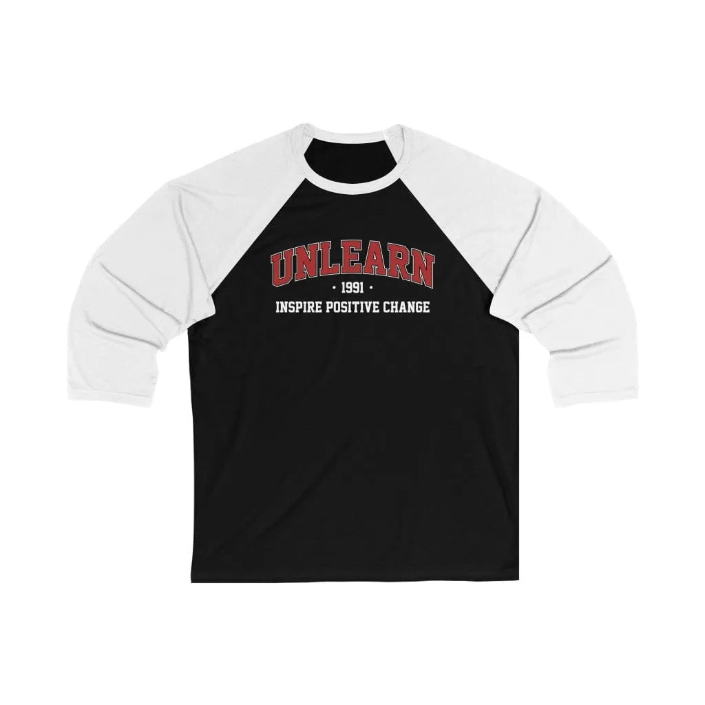 unlearn Varsity - 3/4 Sleeve Baseball T-shirt