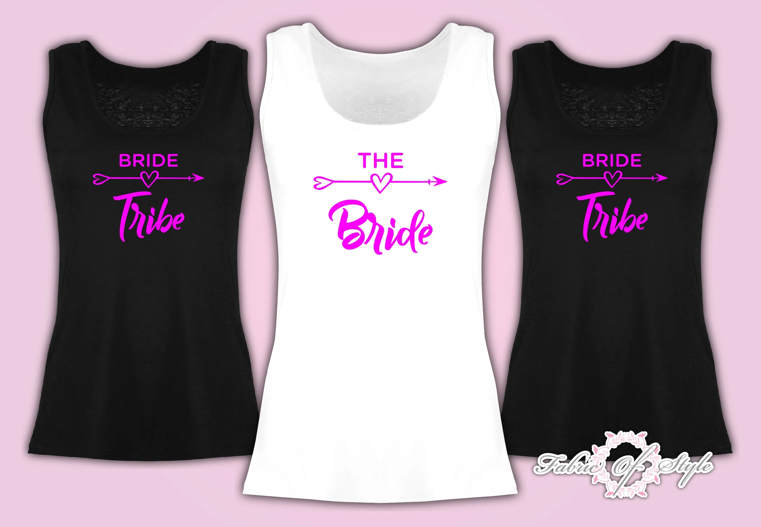 Vest Tank Top Hen Do Party Bride Tribe Wedding T-shirt Ladies Female  Pink