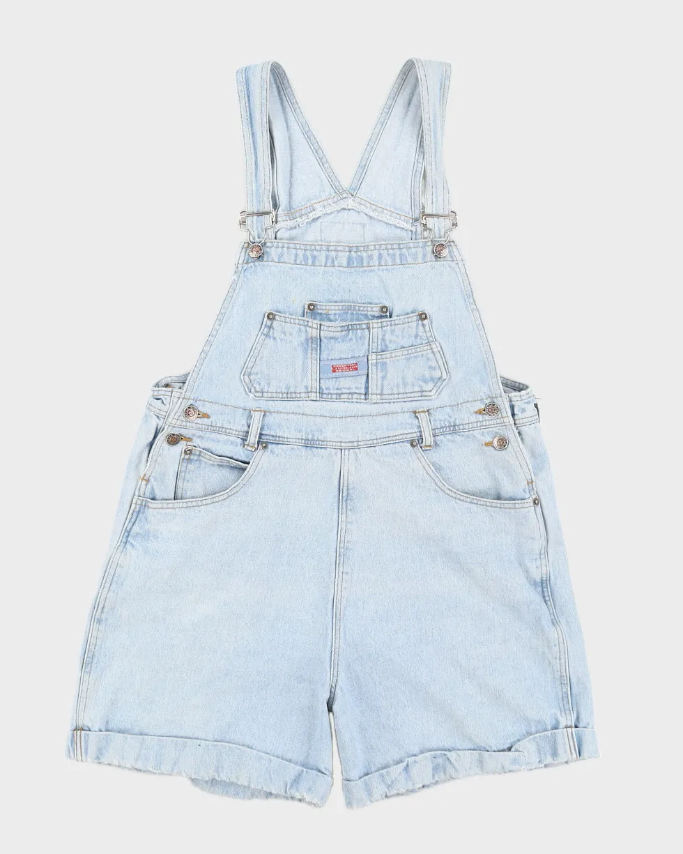 Vintage 90s L.A Blues Light Wash Blue Denim Dungarees - L