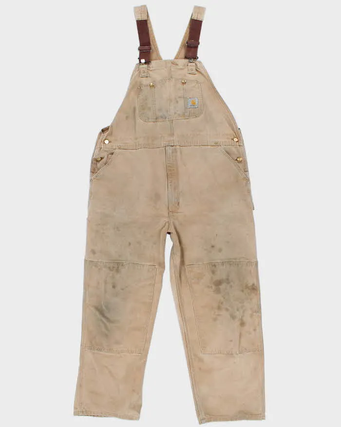 Vintage Men's Tan Carhartt utility Dungarees - 44 x 32