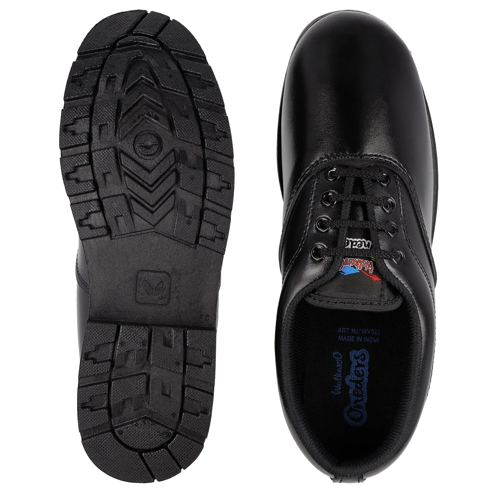 Walkaroo Senior boys School Shoes - WV522 Black