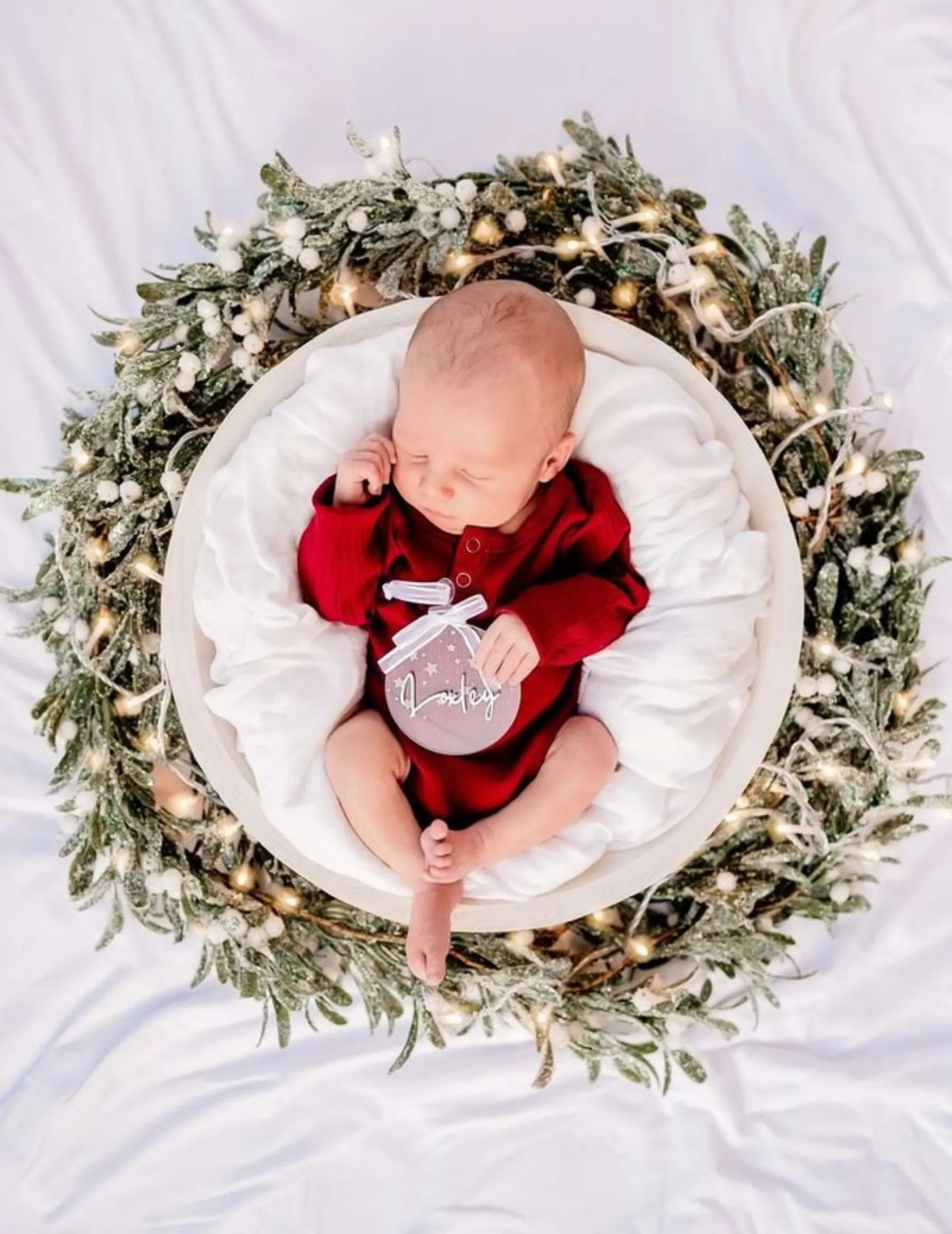 Willow Long Sleeve Cotton Bodysuit - Storybook Red