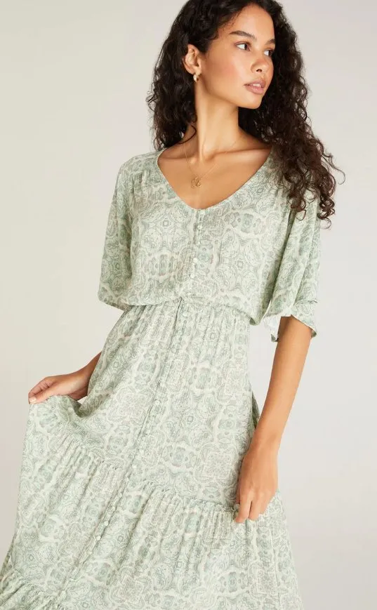 Z SUPPLY SHANNA MEDALLION MIDI DRESS